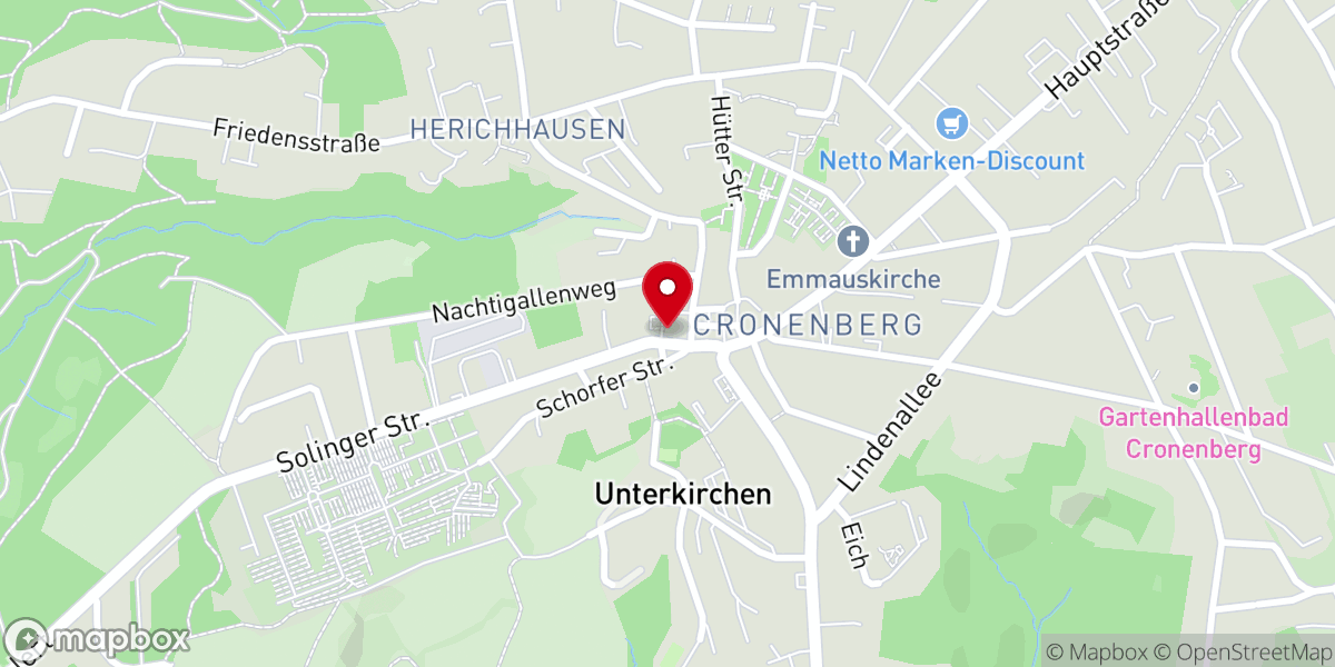 Map showing location of Reformierte Kirche in Cronenberg