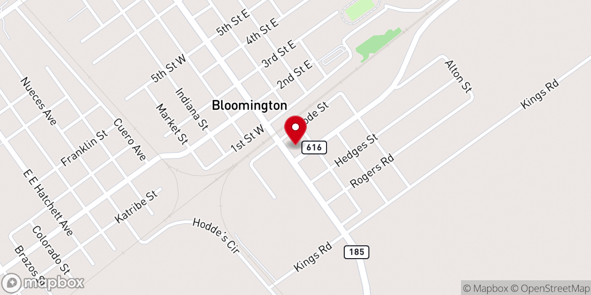 Map showing location of First Assembly of God Church