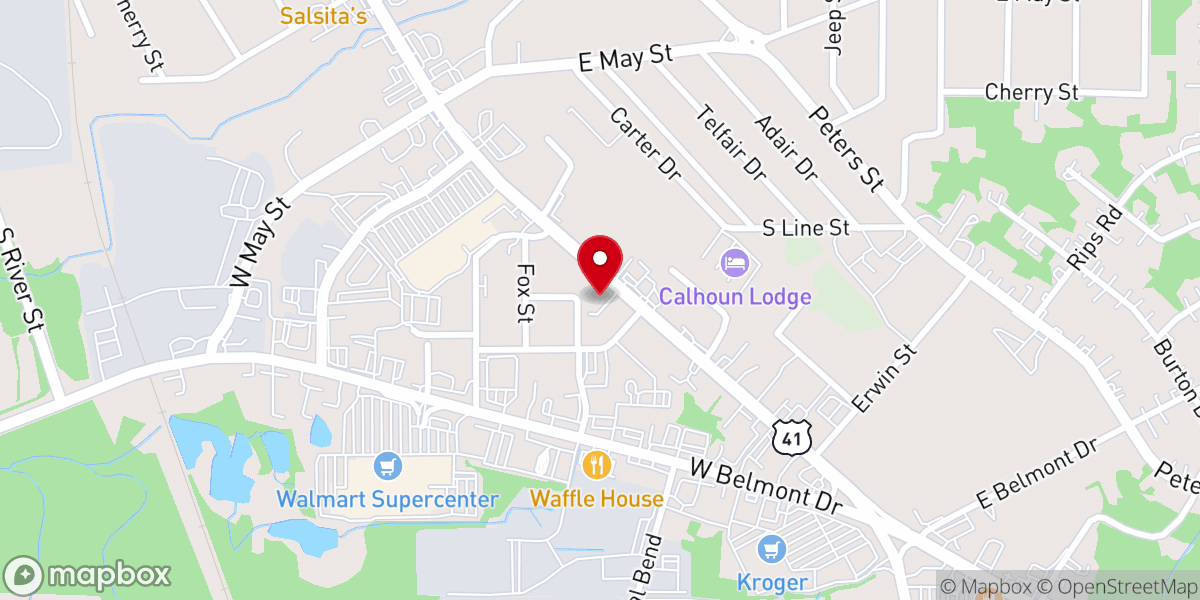Map showing location of Iglesia de Dios Tabernaculo de Fe