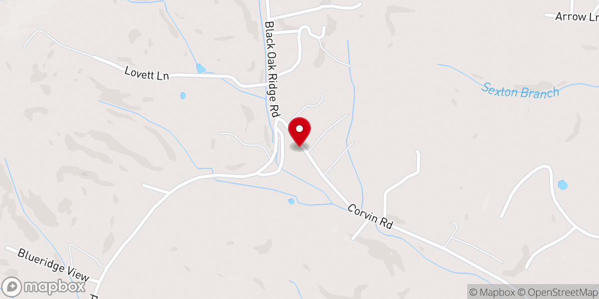 Map showing location of Corvin Rd Baptist Church