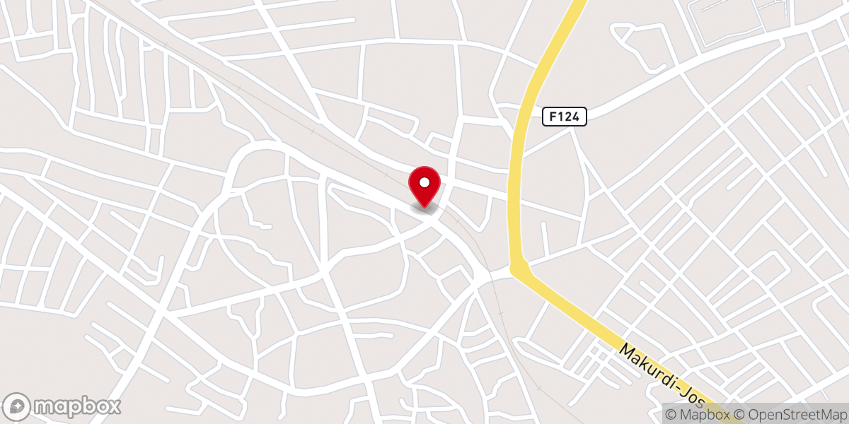 Map showing location of St James Catholic Church, Tudun Amba, Lafia