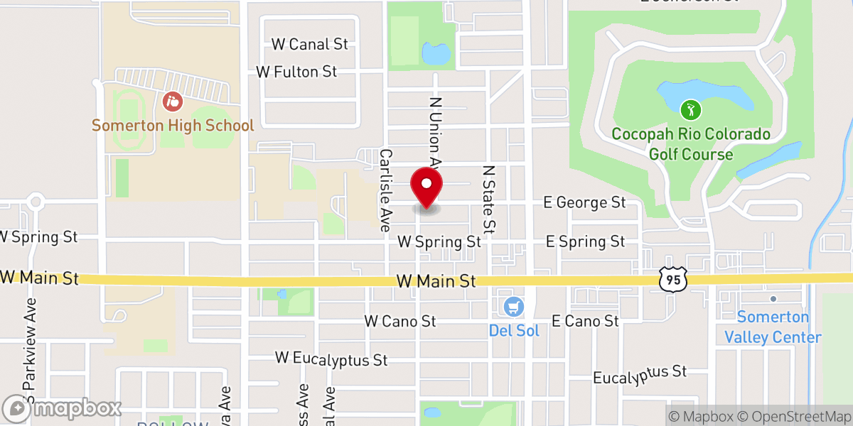 Map showing location of Somerton Apostolic Church