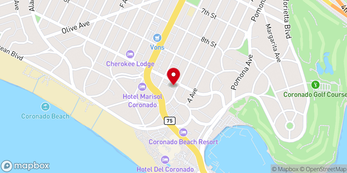 Map showing location of Sandy Feet Church