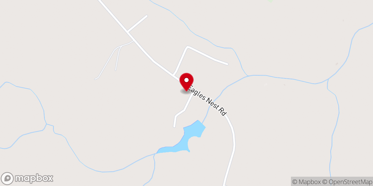 Map showing location of Eagles Nest Youth and Family Camp