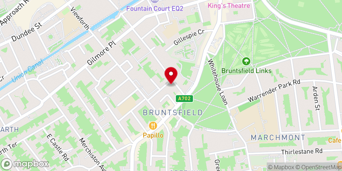 Map showing location of Bruntsfield Evangelical Church