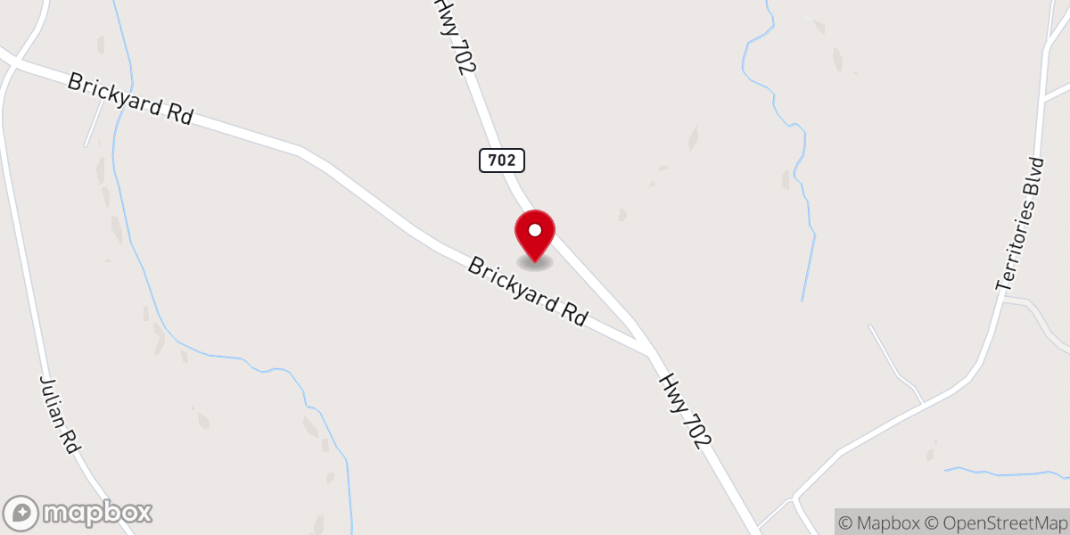 Map showing location of Pine Pleasant Baptist Church