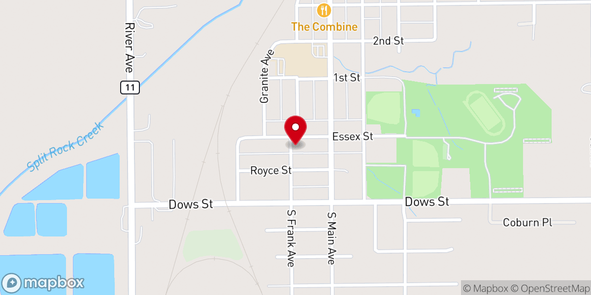 Map showing location of United Church of Garretson