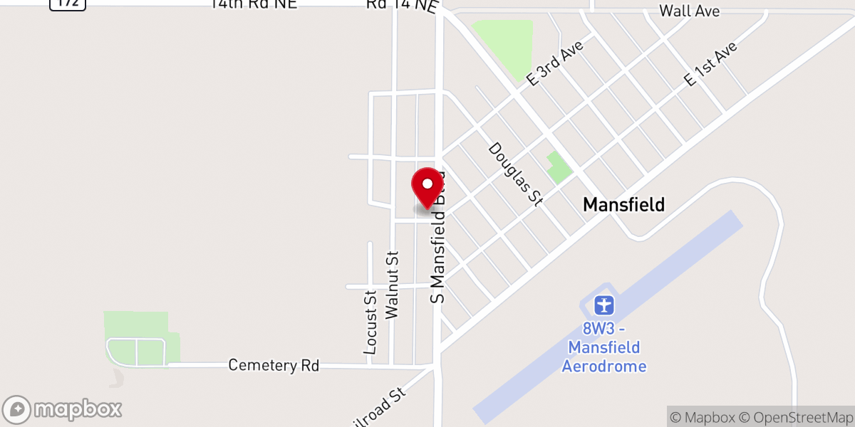 Map showing location of St Mary's Catholic Church