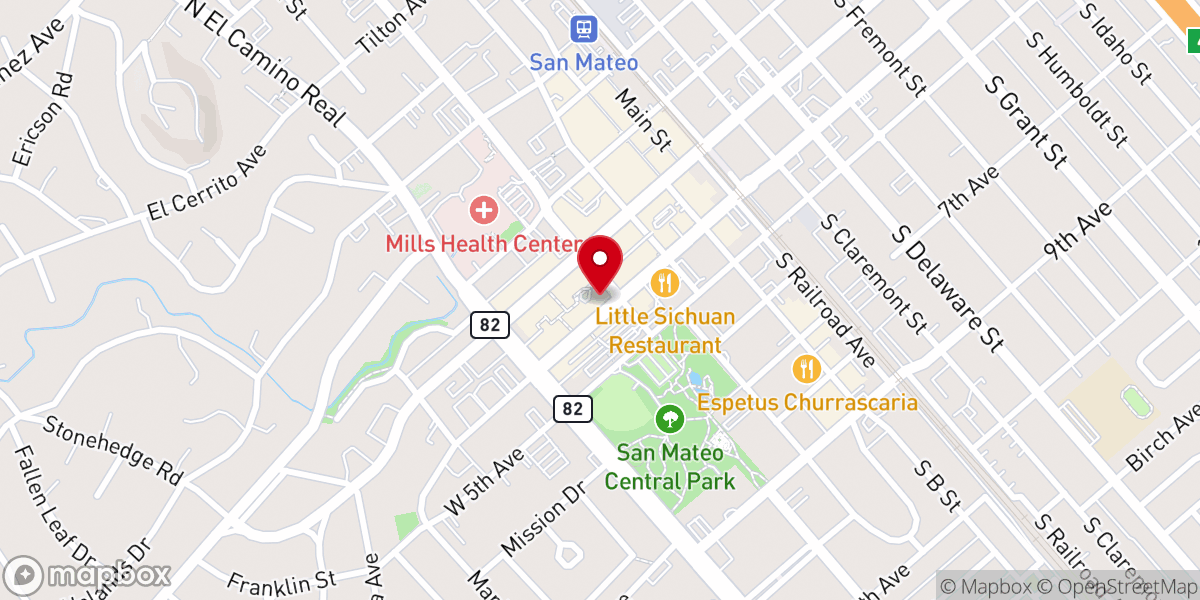 Map showing location of Christian Science Reading Room