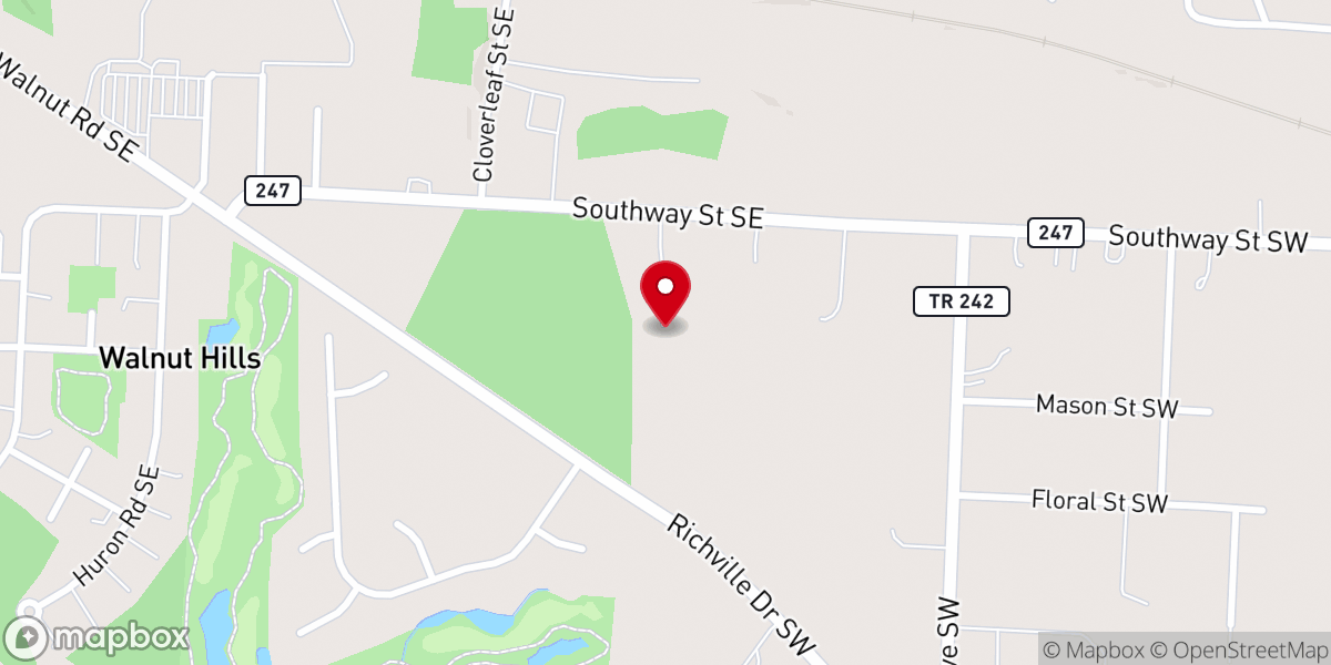Map showing location of Liberty Baptist