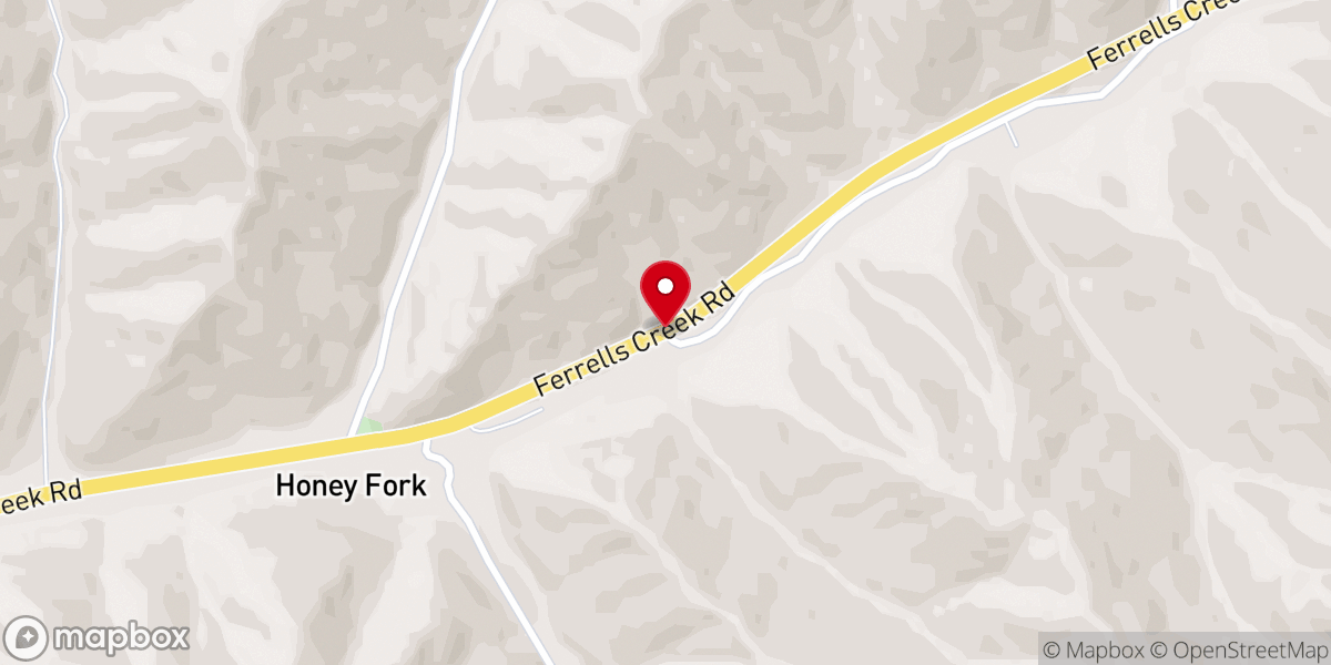 Map showing location of Belcher Seventh-day Adventist Church