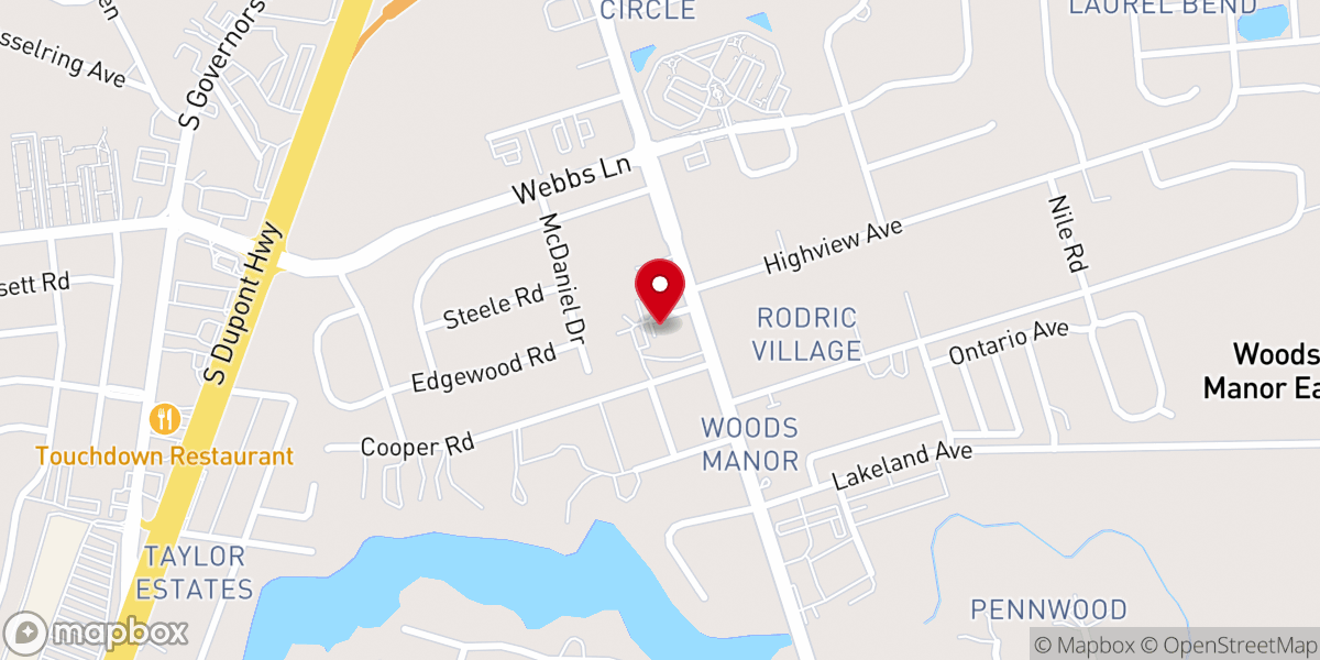 Map showing location of Trinity Wesleyan Church
