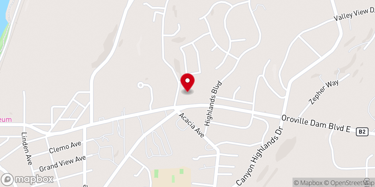 Map showing location of Grace Baptist Church
