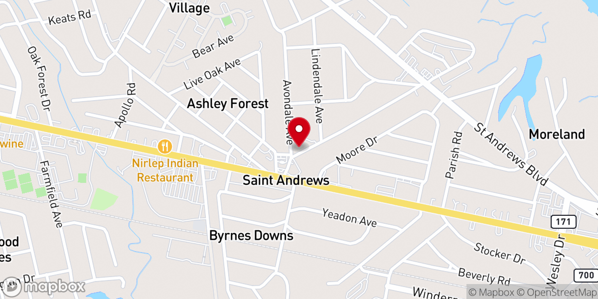 Map showing location of Lutheran Church of the Redeemer