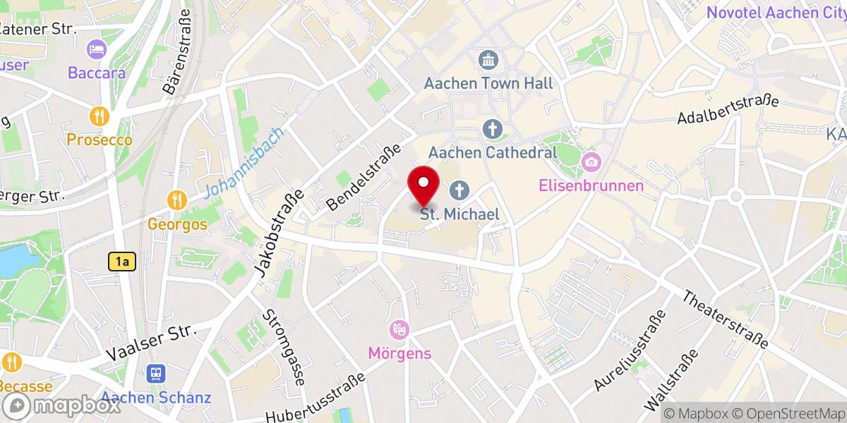 Map showing location of evangelische stadtakademie aachen