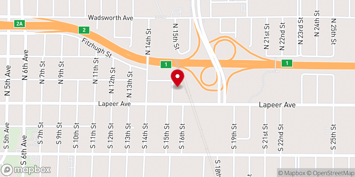 Map showing location of St Paul Baptist Church