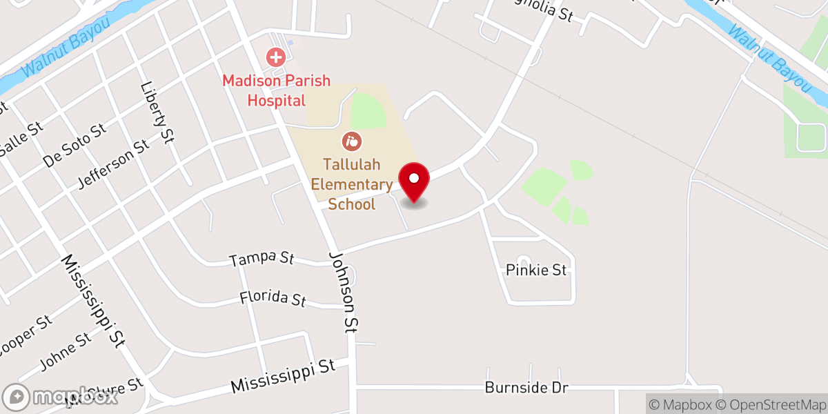Map showing location of Parkview Baptist Church