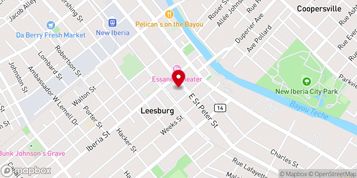 Map showing location of St. Peter Catholic Church