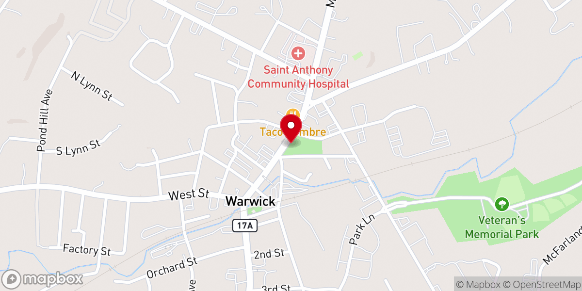 Map showing location of Offices - The Warwick Historical Society