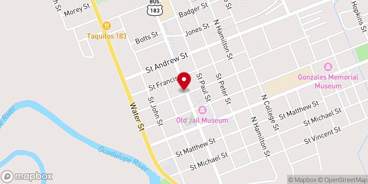 Map showing location of Living Waters Fellowship