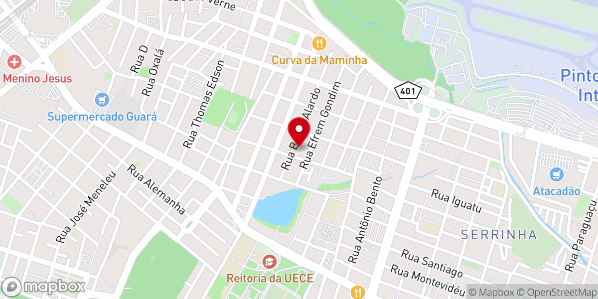 Map showing location of Igreja Batista do Cordeiro