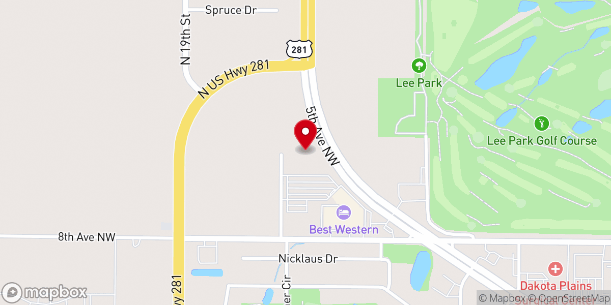 Map showing location of Holy Cross Lutheran Church
