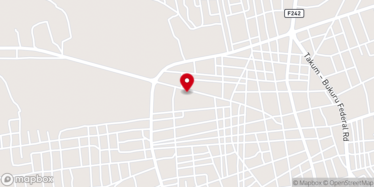 Map showing location of Holy Trinity African Church Cathedral, Wukari