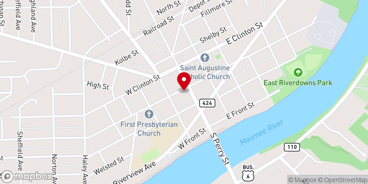 Map showing location of Living Waters Tabernacle