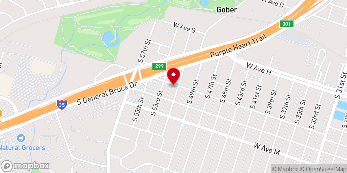 Map showing location of Faith Baptist Church