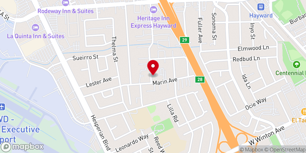 Map showing location of Shiloh Baptist Church
