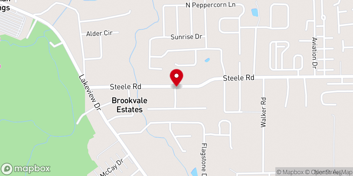 Map showing location of Allen Carroll