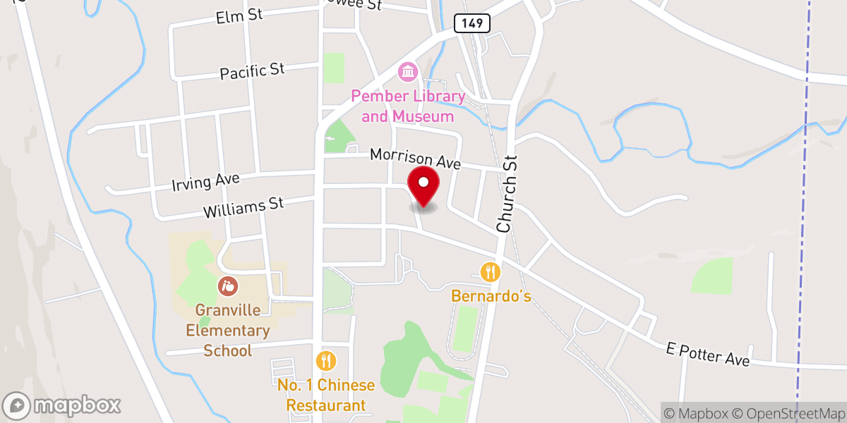 Map showing location of St. Mary's Community Garden