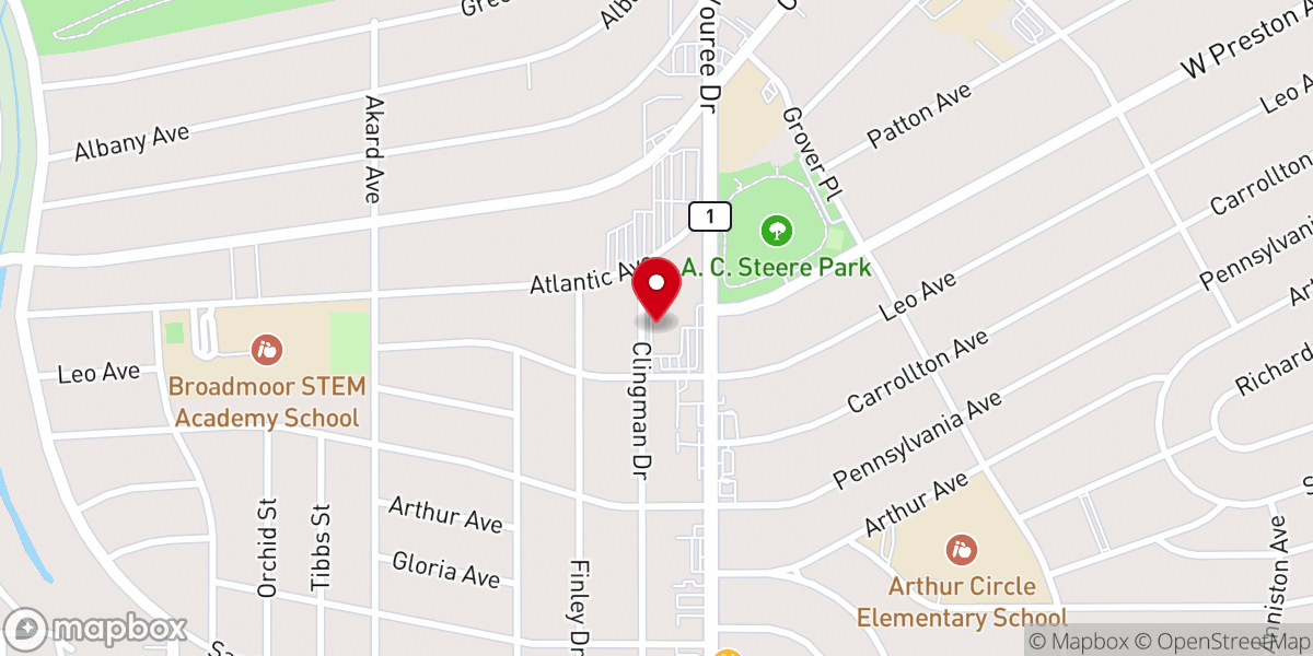 Map showing location of Worship Center South