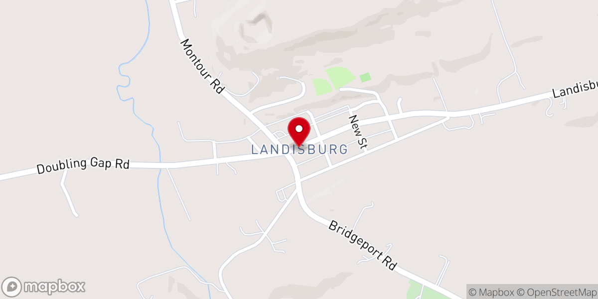 Map showing location of Landisburg Municipal Authority