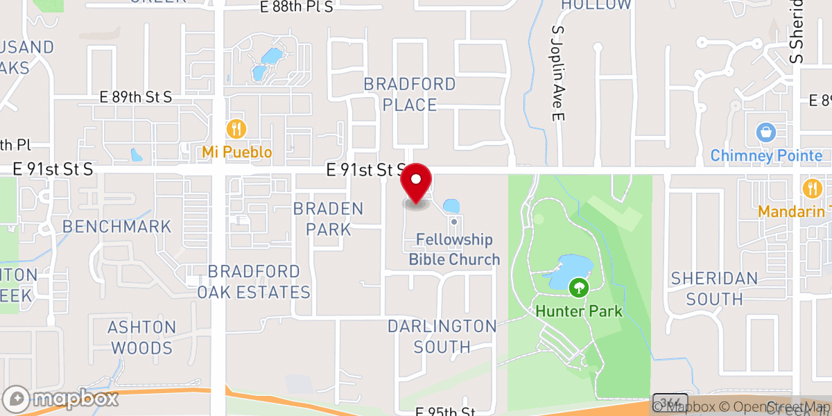 Map showing location of Fellowship Bible Church