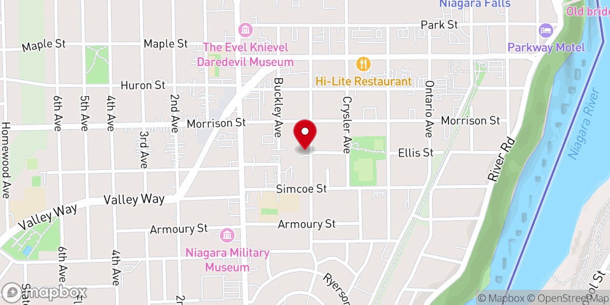 Map showing location of Bible Faith Church Niagara - formerly Niagara Living Faith Church