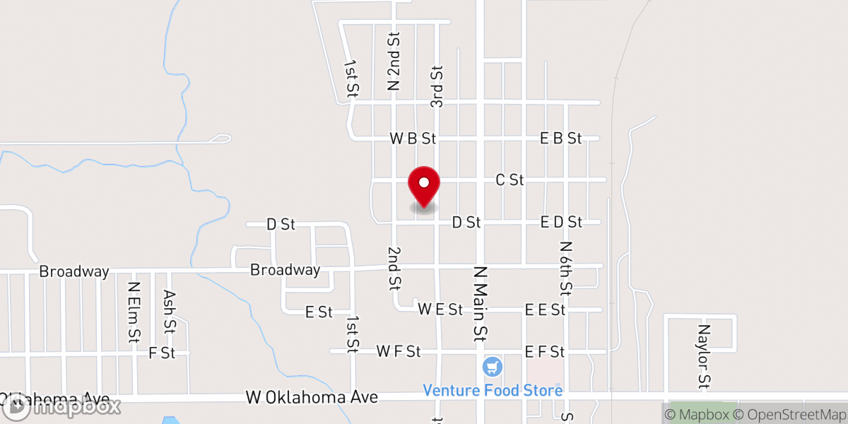 Map showing location of Zion Baptist Church