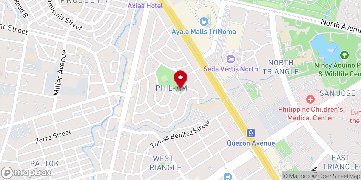 Map showing location of Sta. Rita de Cascia Parish (Diocese of Cubao)