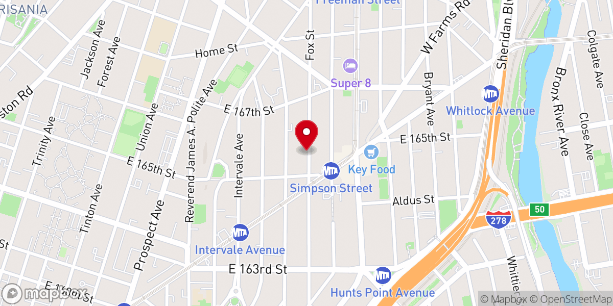 Map showing location of Miracle Faith Church of Hope and Deliverance