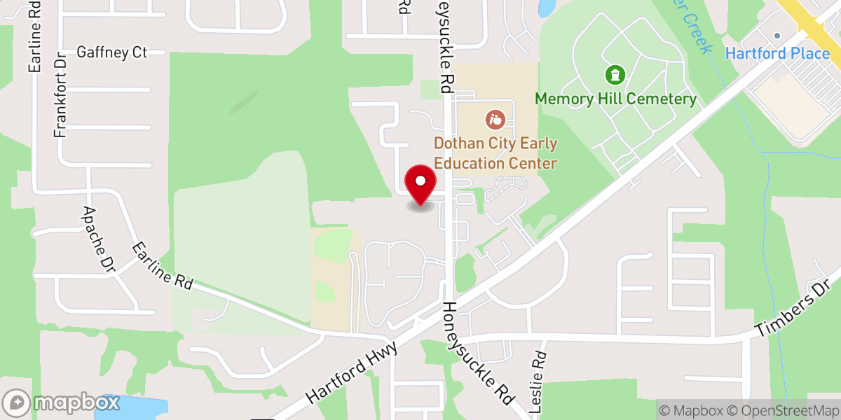 Map showing location of Central Baptist Church