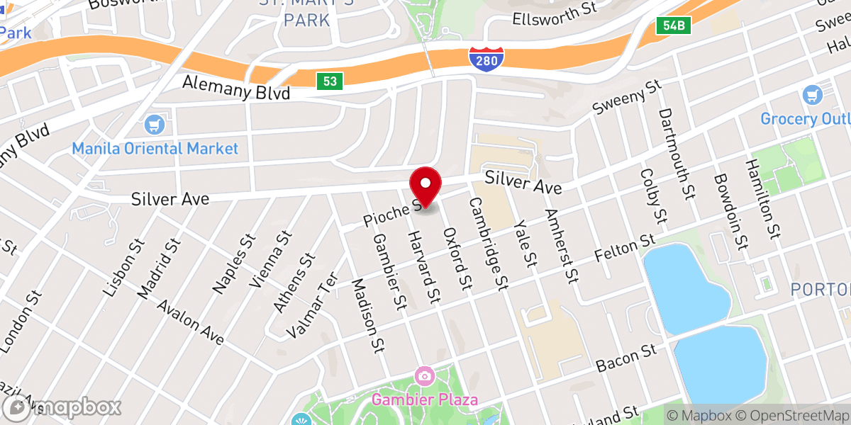 Map showing location of Portola Baptist Church