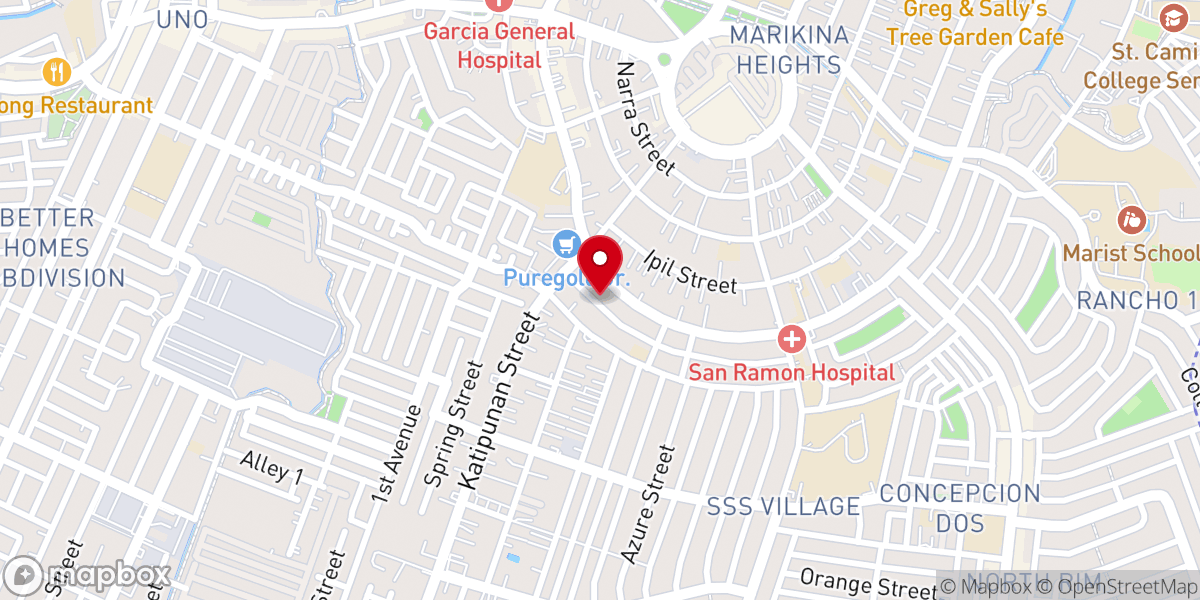 Map showing location of Marikina Christian Fellowship