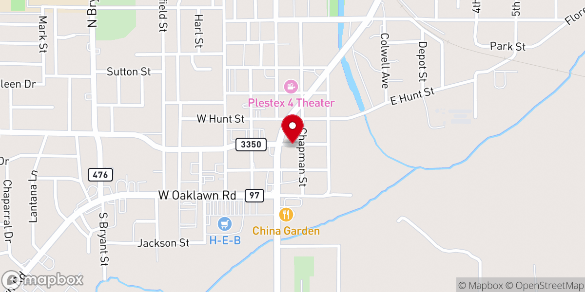 Map showing location of Pleasanton Express