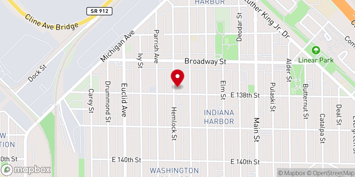Map showing location of First United Presbyterian Church