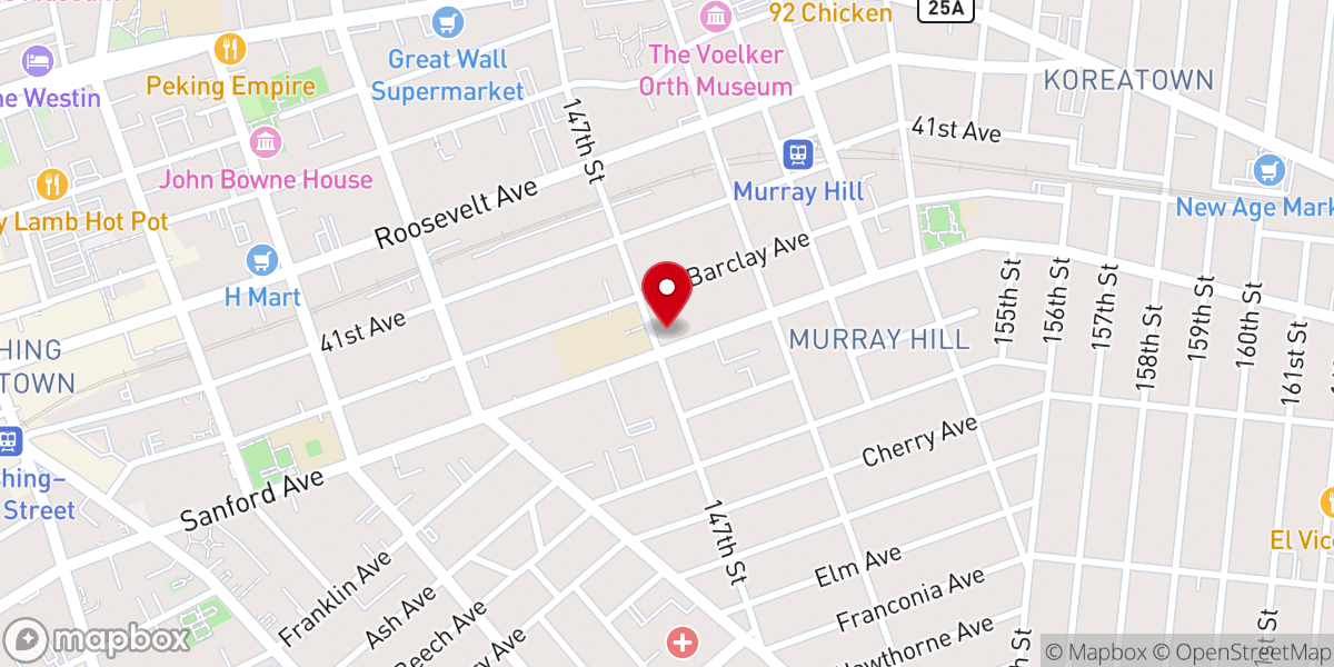 Map showing location of Pastoral Counseling Center of Flushing