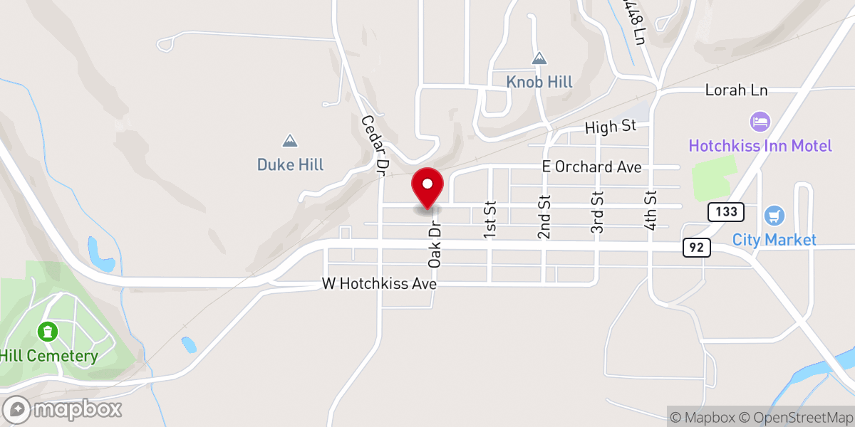 Map showing location of North Fork Christian Academy