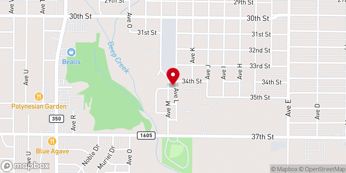 Map showing location of Mt Olive Baptist Church