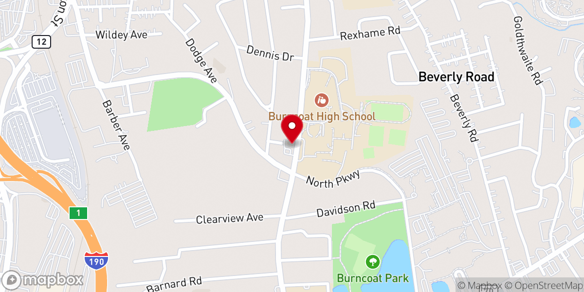 Map showing location of Reunion Church