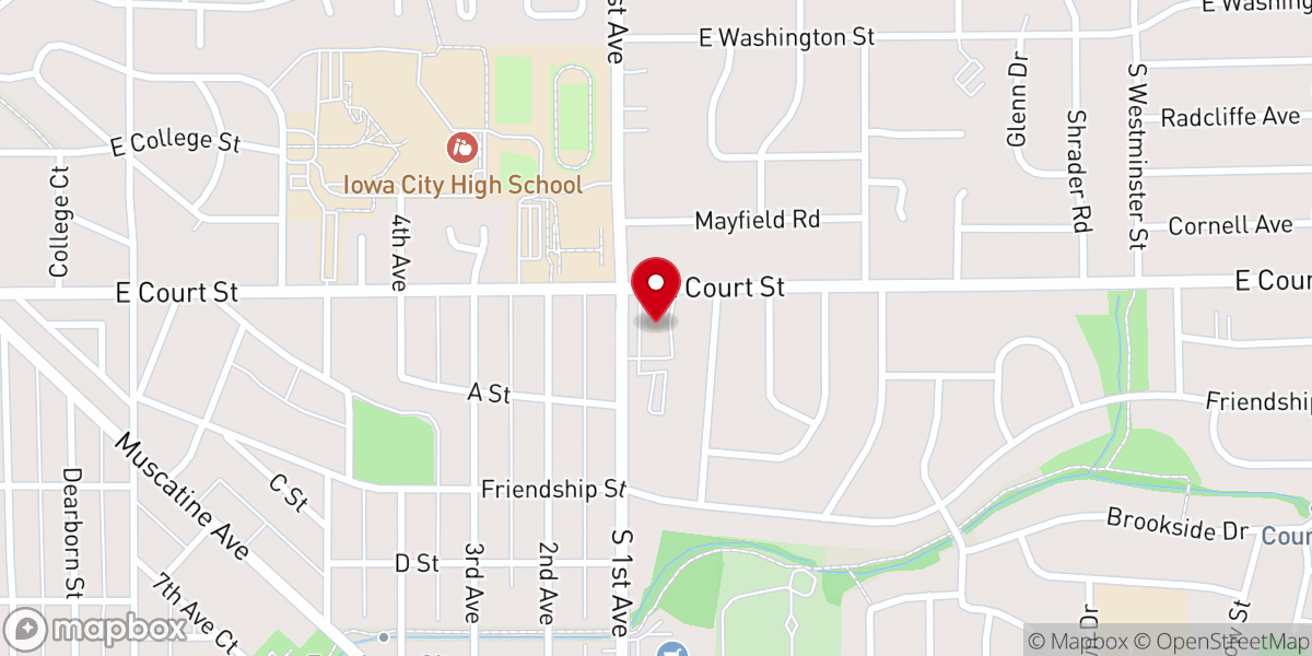 Map showing location of Our Redeemer Lutheran Church