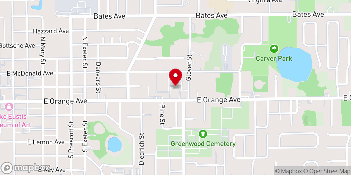 Map showing location of Orange Avenue Church of Christ